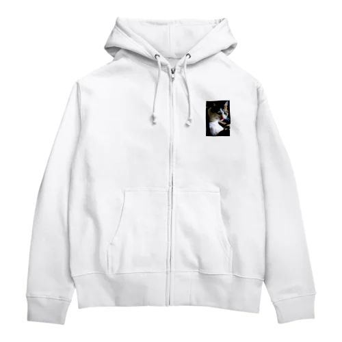 舌なめずりねこ Zip Hoodie