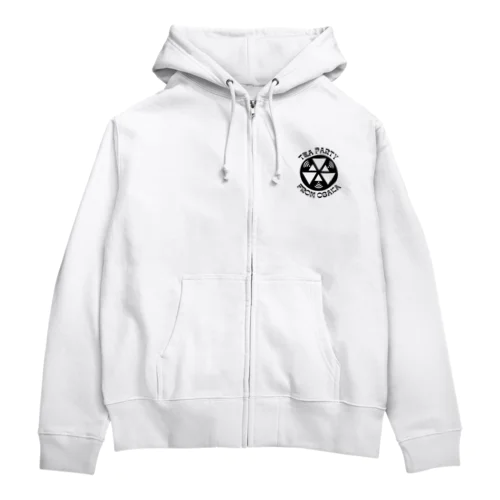 TEA PARTY ジップパーカー White Zip Hoodie