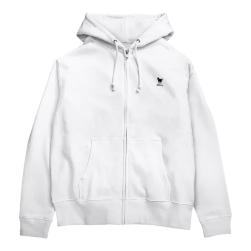 BOLO 馬(黒プリント) Zip Hoodie