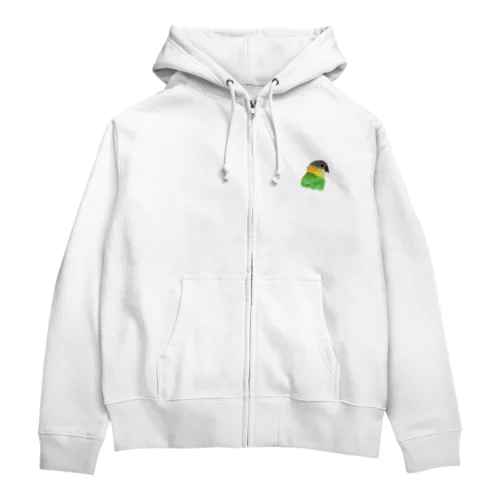 ズグロシロハラインコ Zip Hoodie