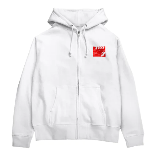 カチンコ（赤インク） Zip Hoodie