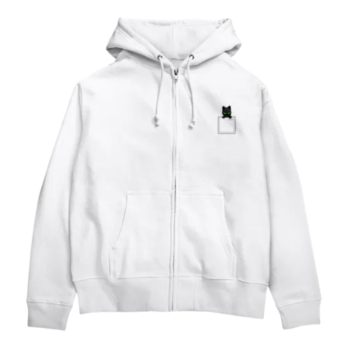 ねこ　pokenyan くろにゃん Zip Hoodie