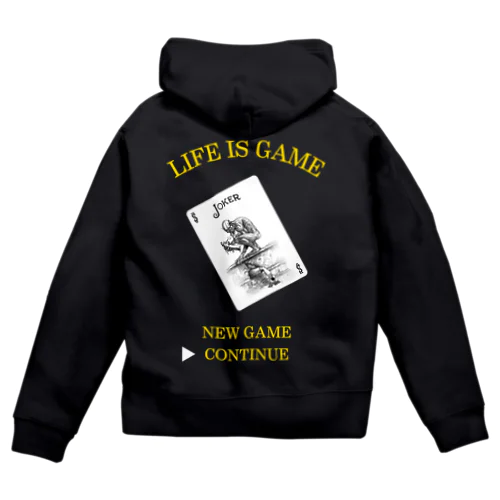 LIFE IS GAME ジップパーカー