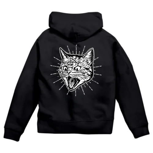 Cat Hiss Fever (+Logo) Zip Hoodie