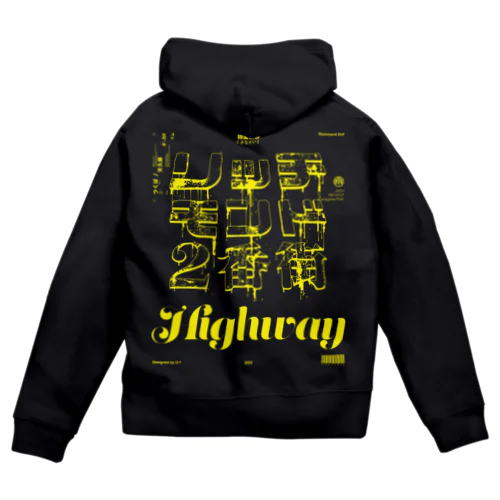 リッチモンド２番街_Highwayロゴ入り ジップパーカー