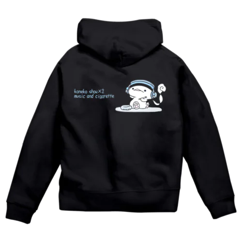 「みゅーじっくandしがれっと」横ロゴ Zip Hoodie