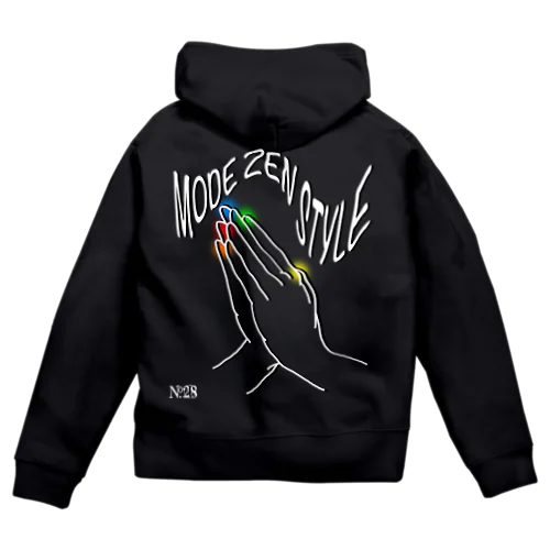 No.428 MODE ZEN 合掌印 Zip Hoodie