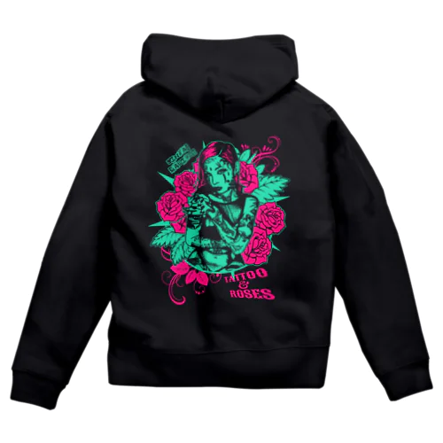 タトゥー＆ローゼス Zip Hoodie