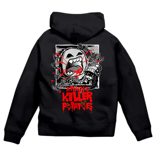 【濃色系】キラーポテト Zip Hoodie