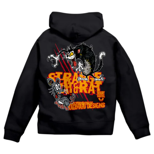 STRANGE CAT&RAT COLOR Zip Hoodie