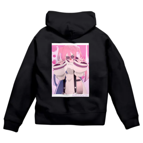 ピンクの女の子。（？） Zip Hoodie