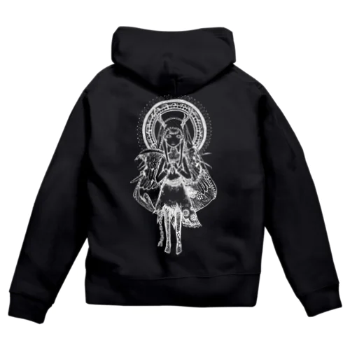 祈り(ブラック) Zip Hoodie