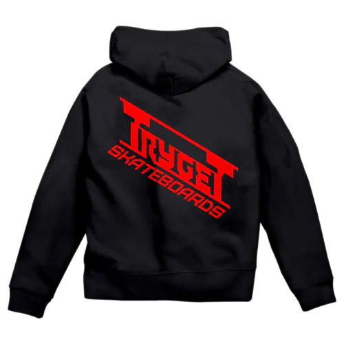 TRYGET 黒　Ver2 Zip Hoodie