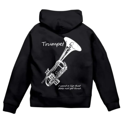 Trumpet Lips & Muted ジップパーカー