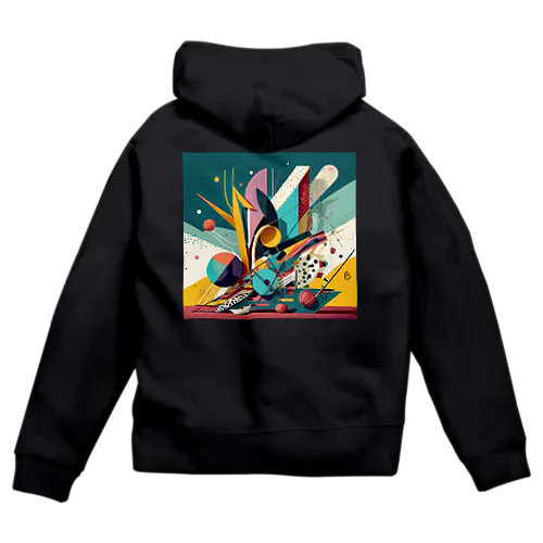 ガラクタアート Zip Hoodie