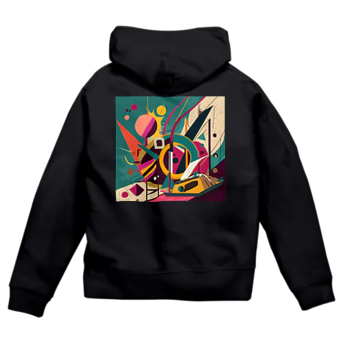 ガラクタアート Zip Hoodie