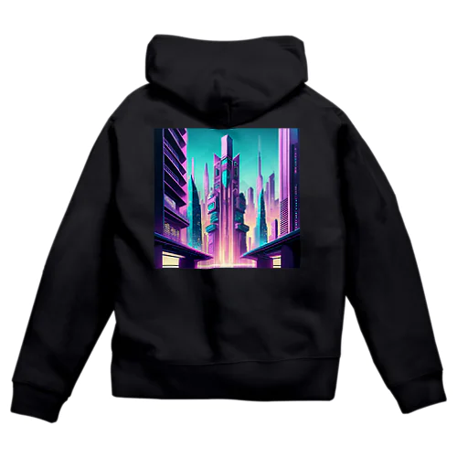 サイバーパンク都市 Zip Hoodie