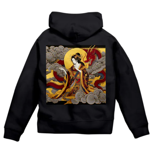 赤龍を従えた女神 Zip Hoodie