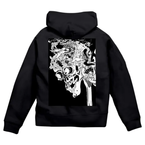 がしゃどくろと百鬼夜行 Zip Hoodie