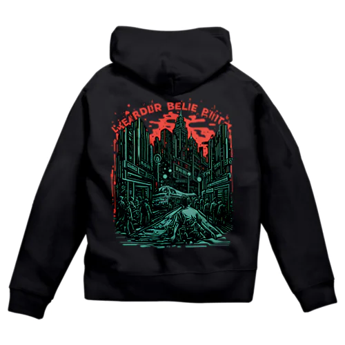 Dystopian Urban Street Zip Hoodie