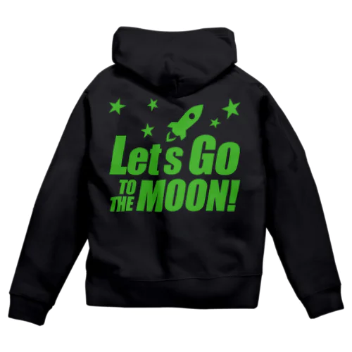 Let's go to the moon! ジップパーカー