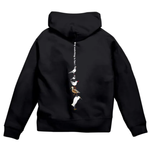 Let's enjoy bird watching ! 両面 Zip Hoodie