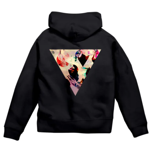 ▼4【逆三角形の穴】 Zip Hoodie