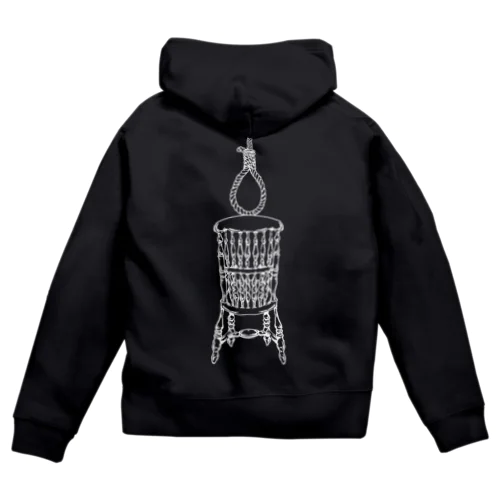 Dead Man's Chair-Memento Mori(濃色向け) Zip Hoodie