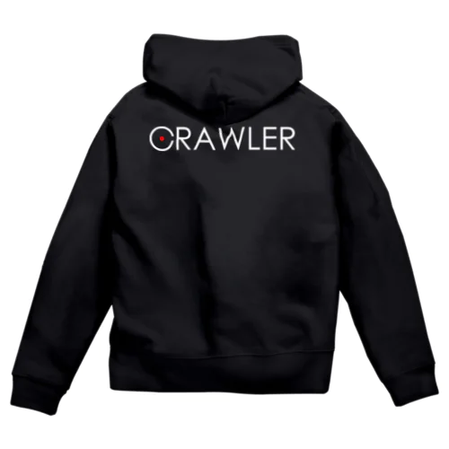 CRAWLER ホワイトロゴ Zip Hoodie