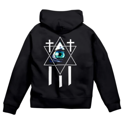 ヘキサグラムeye Zip Hoodie