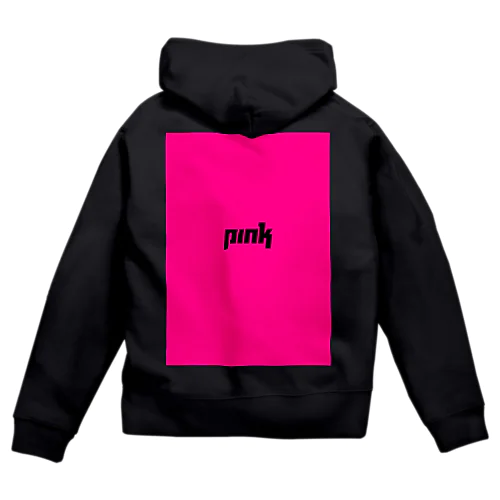 pink ジップパーカー