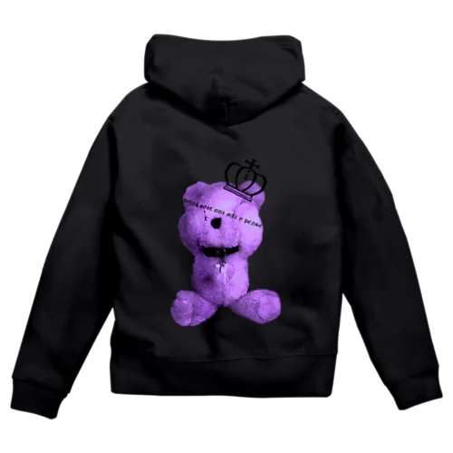 Royal Teddy  BLUEBERRY Zip Hoodie