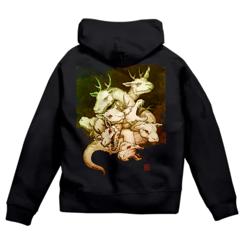 ヤマタノオロチ　褐色 Zip Hoodie