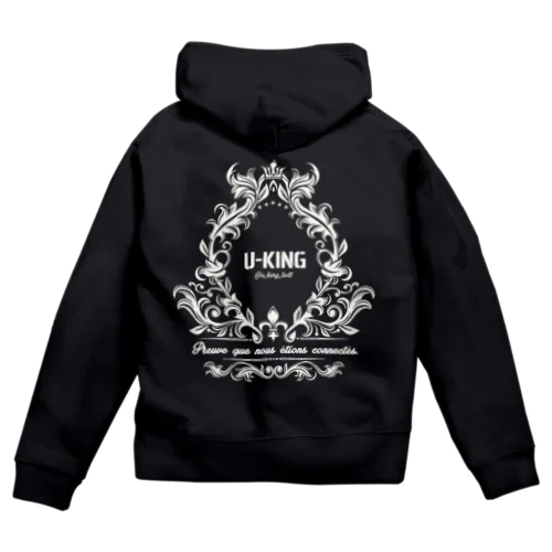 U-KING 1stLOGO　''siro'' ジップパーカー