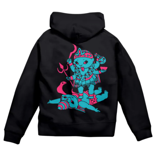 インドの神様カーリー ジップパーカー Zip Hoodie