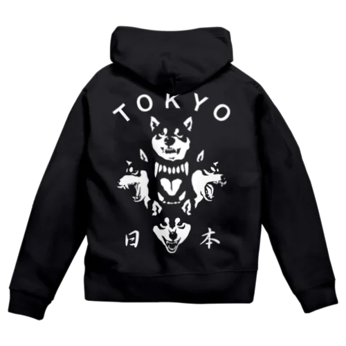 怒り犬 ジップパーカー Zip Hoodie