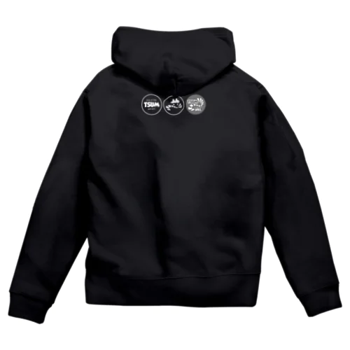 あ！ 黒いジップフーディー Zip Hoodie