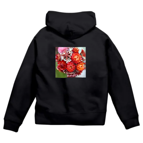 ドライフラワー Zip Hoodie