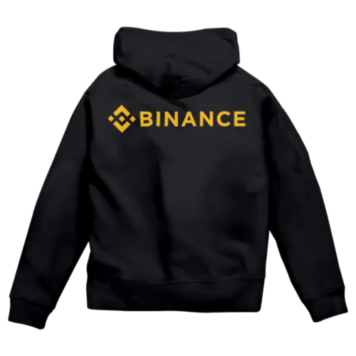 BINANCE-バイナンス- バックプリントデザイン（背面プリント） Zip Hoodie