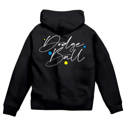 handwriting dodge ball Zip Hoodie