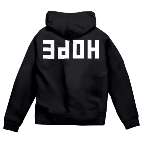 白い夢(背面印刷) Zip Hoodie