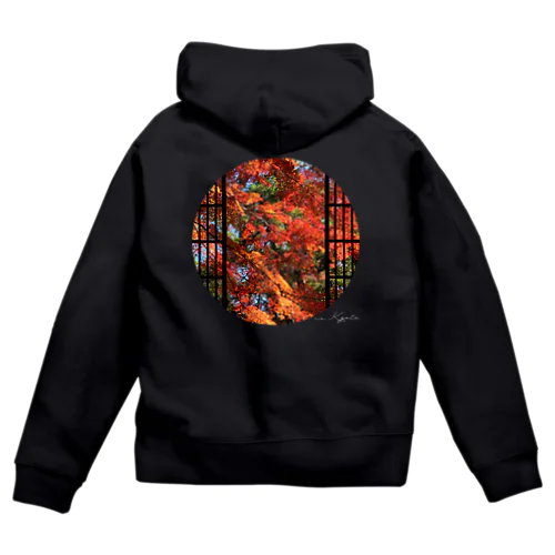 丸窓から紅葉 Zip Hoodie