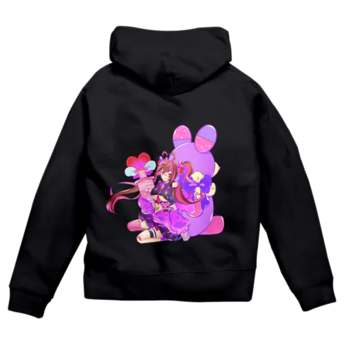 やみかわぷりんちゃん Zip Hoodie