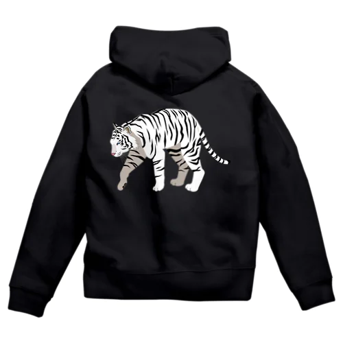 Big Tiger2(white) Zip Hoodie