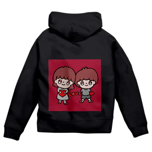 女の子男の子 Zip Hoodie