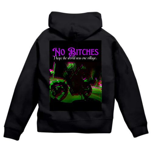 【BALIUS】No Bitches Zip Hoodie