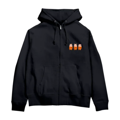 はむハム Zip Hoodie