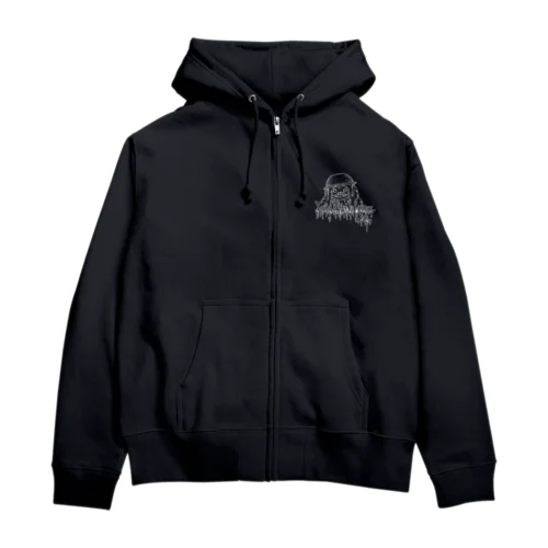 イエティ建設ロゴホワイト Zip Hoodie