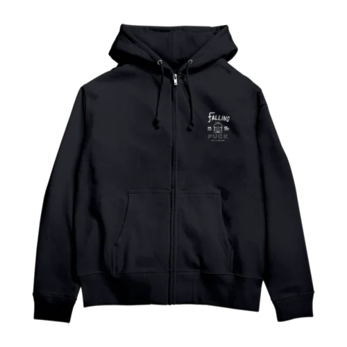 フォーリングオンザパック　白ver Zip Hoodie