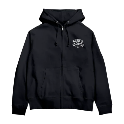 ブリキン定番ロゴ(ホワイトロゴ) Zip Hoodie